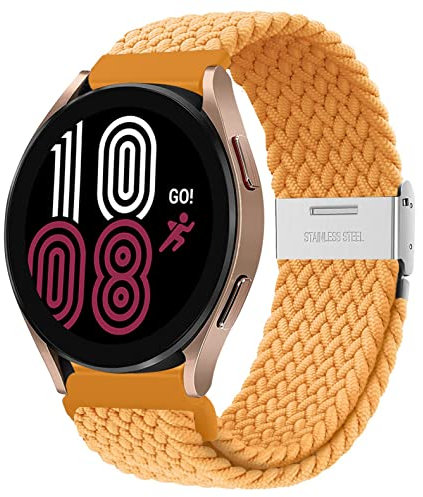 YuiYuKa Solo Loop Trenzado Compatible con Samsung Galaxy Watch 7 6 5 4 FE 40mm 44mm/5Pro 45mm/6&4 Classic 43mm 47mm 42mm 46mm/3 41mm/Active 2/Active,Correa de Nylon Pulsera elástica 20mm