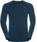 Odlo Herren Funktionsunterwäsche Langarm Shirt Performance WARM ECO, Blue Wing Teal - Indigo Bunting, S