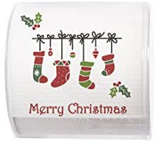 1 Toilettenpapier Nikolaussocken Deko im Bad im Advent