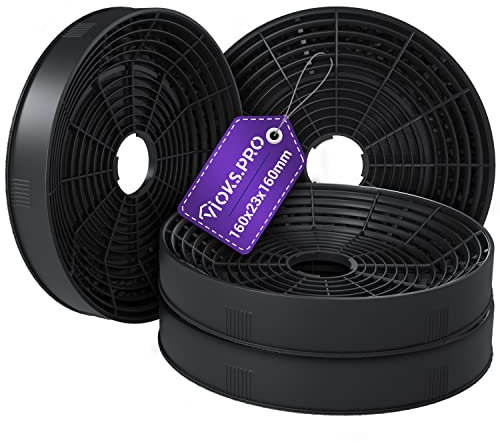 Vioks.pro Kohlefilter Dunstabzugshaube Set 4x Ersatz für 1160826 & KF17146 Amica Aktivkohlefilter Dunstabzugshaube FH 17161 E, KH 17190 E, IH 17200 E
