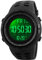 Digitale Herren-Sportuhr, wasserdicht, Militär, Stoppuhr, Countdown, automatisches Datum, Alarm, Schwarz, 1.93*1.93*0.59 inch, Sportlich