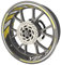 Felgenrandaufkleber für Yamaha YZF R3 Premium Qualität (Aufkleber für beide Felgen) (Gelb)