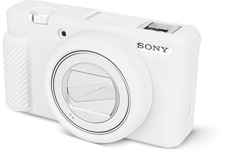 Rieibi ZV-1F Case, Soft Silicone Protective Case for Sony ZV1F/ZV-1M2/ZV-1 Mark II Vlog Camera, Lightweight - White