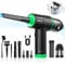 2-in-1 Computer Vacuum Cleaner，Compressed Air Duster Blower，100000 RPM & 10 Kpa Cordless Car Hoover, Portable Handheld Keyboard Cleaner Kit for PC Computer Desk Dust Cleaning，Green