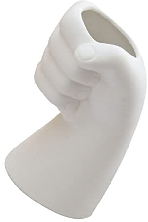 DIKACA Klatschende Vase Mini-Blumentöpfe Griechische Statue Keramik-Handpflanzer Blumenvase Heimdekoration Körper-Blumenvase Vintage-Glasvase Moderne Tischvasen Keramik