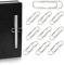 10 Stück Stifthalter Notizbuch Metall, 1,8 x 7 cm Stift Clip für Notizbuch Bücher Journal Klemmbrett, Büroklammern Groß für Fast Jede Stiftgröße (Silber)