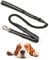 Bungee Dog Leash, Anti-snatch leash with locking Carabiner, with Dog Car Seat Buckle, Bungee and Padded Handle for Small, Medium and Large Dogs (Black), 3-5 FT Highly Reflective Threaded Rope
