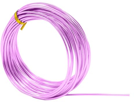 12 Gauge Aluminum Craft Wire, 2mm, 10m, for Jewelry Making and DIY Crafts | Soft Colour Pink Craft Wire Perfect for Creative Designs, Sculptures, Models, DIY Projects and Decorative Creations
