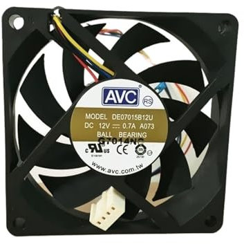 DE07015B12U DC 12V 0.7A 70x70x15mm 70mm ventilateur de refroidissement carré de serveur à 4 fils