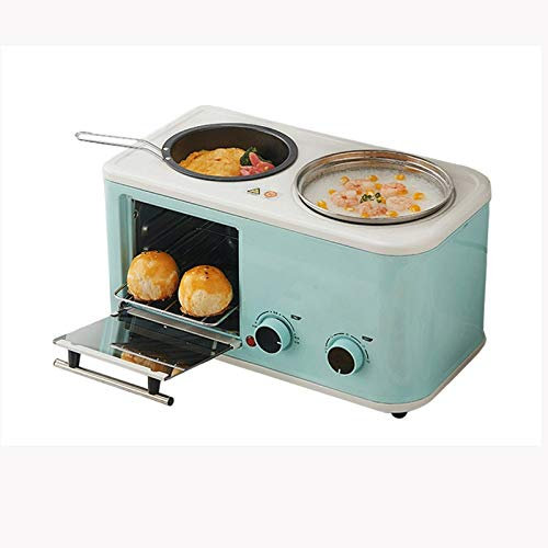 ANSNOW Electric 3 in 1 Household Breakfasthine Mini Bread Toaster Baking Oven Omelette Fry Pan Hot Pot Boiler Steamer