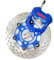 Kit Disco Freno Anteriore Per Aerox RPM CNC Moto Elettrica Scooter Pinze Freno 200mm 220mm Staffa Adattatore Pompa Freno A Disco Dischi Freno Anteriore Pinza Freno Posteriore(Blue 220mm)