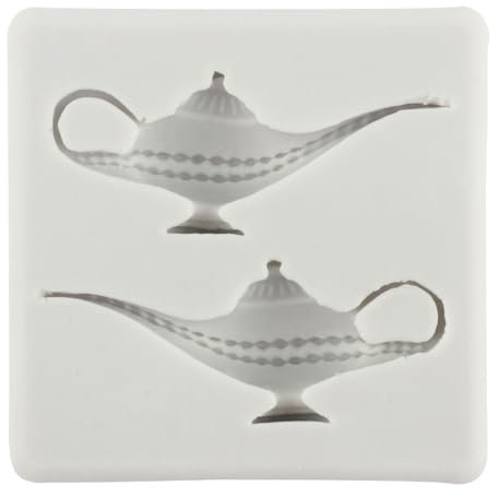 MINFEIDMS Teapot Silicone Fondant Moulds Aladdin Lamp Chocolate Moulds for Sugar Cake Decorating Cupcake Topper Gum Paste Polymer Clay