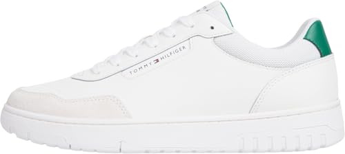 Tommy Hilfiger Herren Court Sneaker Basket Core Elegant, Weiß (Ecru), 42