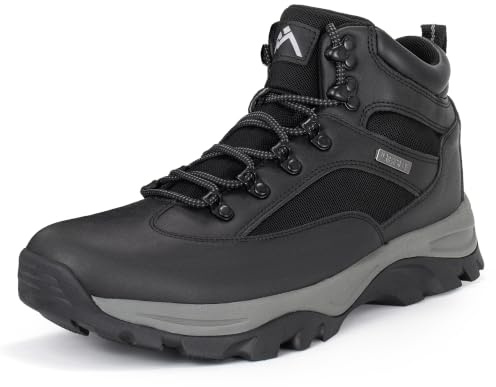 CC-Los Herren wasserdichte Wanderschuhe, rutschfest, Knöchelhoch | Wasserdichte, strapazierfähige Konstruktion, guter Grip, ideal für Wandern, Camping, Outdoor-Aktivitäten & Alltag