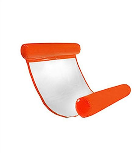 Flotteurs de Piscine pour Adultes Pliable Flottant Eau hamac Flotteur Chaise Longue Gonflable Piscine Tapis Flottant lit Chaise Natation Air Matelas Piscine Accessoires Chaise d'eau Flottante(Orange)