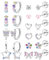 FIOROYAL 10Pairs Ohrringe für Damen Mädchen Kinder Hypoallergene Creolen Medizinische Ohrstecker Chirurgenstahl Ohrringe Set, Mehrfarbige Schleife Perlen Herz Blume CZ Schraubverschluss Ohrring