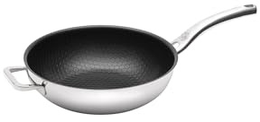 Sallys Wabenpfanne 28 cm tief - Bratpfanne Edelstahlpfanne Universalpfanne für alle Herdarten (inkl. Induktion) geeignet – Antihaft, PFOA- & PFOS-frei, Spülmaschinenfest