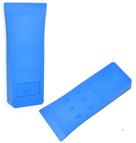 GARDENIX Forstkeil 2 Stück - Hochwertige, rutschfeste Kunststoffkeile 8 Zoll mit Widerhaken in Signalfarbe Blau, Fällkeil - extrem schlagfest und frostbeständig für sicheres Baumfällen