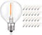 BRIMAX 25 Stück G40 LED Glühbirnen außen, E12 Fassung, Warmweiß 2200K, 1W=10W, AC220-240V, Klar Glas Filament Fadenlampe, mini Ersatzglühbirne für Lichterketten Garten Terrassen Camping Dekoration