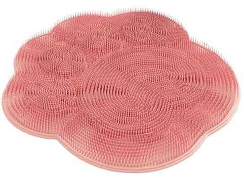 Shower Foot Scrubber Mat, Silicone Foot and Back Brush, Deep Cleaning Pad, Dead Skin Remover with Non-Slip Suction Cups, Soft Bristles for Gentle Massage