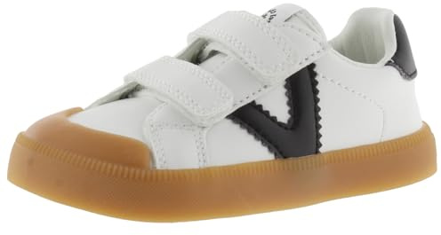 victoria Sneaker Oliver Barefoot 1356102 | Lederoptik & Kontrast-Einsätze & Klettverschlüsse & Karamellsohle für Kinder Unisex