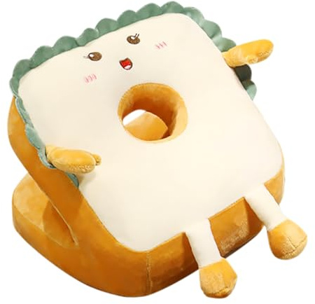 Oreiller de Sieste Beignet Ergonomique, Doux, Respirant, pour Bureau | Peluche Courte et Coton Pp, Multifonction Confortable, pour Sieste au Bureau la Maison