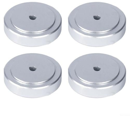 Lot de 4 coussinets d'isolation acoustique en silicone et aluminium pour tapis audio (40 x 15 mm)