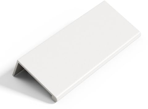 Rergy 10 Stück Möbelgriffe Weiß 64mm Löcherabstand Schrankgriffe Versteckte, Versteckte Griffe für Küchenschränke, Schlafzimmer, Wohnzimmer Griffleiste Aluminium