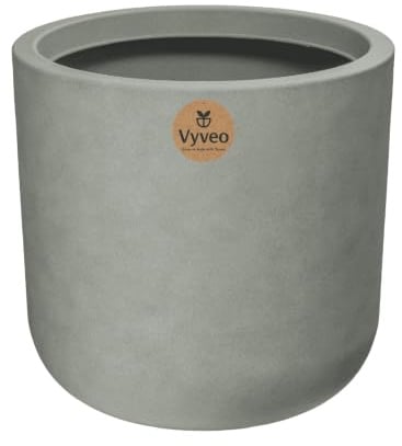 Vyveo - Blumentopf Orena - 56x54 - Grau - Blumentopf für den Innen- und Außeneinsatz - Übertopf - Pflanztopf - Pflanzgefäß