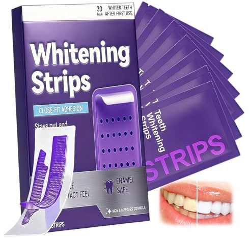 14 PièCes Bandes Blanchiment Dentaire Violet, Teeth Whitening Strips, Blanchiment Dentaire Doux Pour Éliminer Les Taches, Pour Usage Quotidien, Dents Blanches, Facile À Domicile
