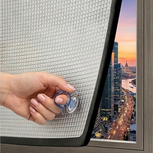 Aluminium Isolierfolie mit Saugnäpfen, 8mm Wärmeisolierung Sichtschutzfolie Hitzeschutzfolie, Reflektierende Verdunkelungsfolie Thermofolie, Sonnenschutzfolie Fenster(60x120cm)