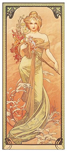 Artopweb Mucha - Printemps,1900 (Panneaux MDF 19x43 cm)