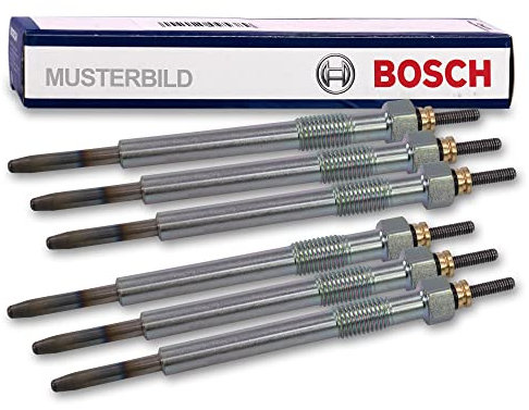 Bosch 6x Glühkerze Duraterm GLP001 für BMW 3er E30 324d 85-90cm/33,2-35,1; 5er E28 524; Mercedes Benz E-Klasse T-Modell W124 S124 300