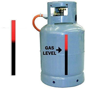 Self-Adhesive Liquid Crystal Gas Cylinder Gas Level Thermometer Gauge 190 mm