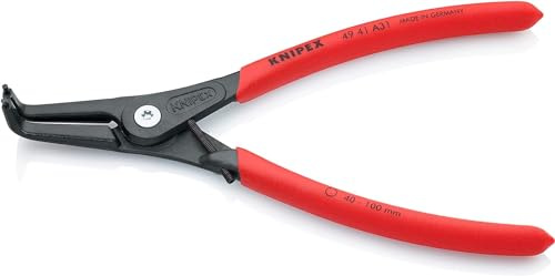 KNIPEX Präzisions-Sicherungsringzange für Außenringe, 49 41 A31 | Ring-Ø 40-100 mm, Spitzen-Ø 2,3 mm, gewinkelt 90°, Sprengringzange, Seegeringzange