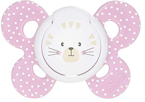 Chicco PhysioForma Succhietto Comfort 6-16 Mesi, Ciuccio Bimba con Tettarella in Silicone, Supporta la Respirazione Fisiologica e il Corretto Sviluppo della Bocca, Rosa colori assortiti, 1 pezzo