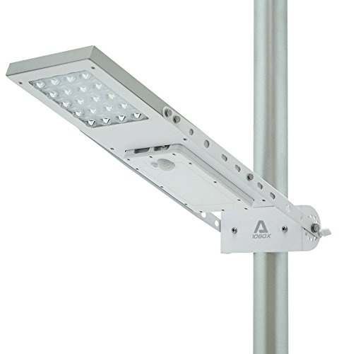 Alpha 1080X Street Light, 3-Way Setting, Lithium Battery, Adjustable Mounting Bracket for Optimum Sunlight Exposure, Fit Max Pole Diameter 3