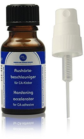 MW Aushärtebeschleuniger für Sekundenkleber 15ml - Glasflasche mit Sprühkopf