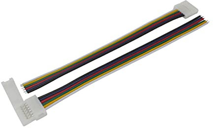 5x 15cm RGBW CCT LED Clip Verbinder mit Kabel für 12mm RGBW CCT LED Streifen 17x5mm