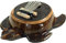 GURU SHOP Musikinstrument aus Holz, Schildkröte Geschnitzt aus Holz & Kokosnuß - Kalimba 4, Braun, 7x22x17 cm, Musikinstrumente