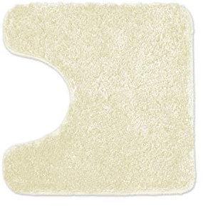 WohnDirect Tapis de Bain Crème - 45x45cm avec Encolure pour WC - pour créer Un Set de Tapis de Bain - Antidérapant, Absorbant et Doux