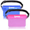 ipow 2 Pack wasserdichte Tasche Beutel Unterwassertasche Bauchtasche vollkommen für iPhone, Handy, Kamera, iPad, Bargeld, Dokumente vor Wasser schützen (pink+ blau)