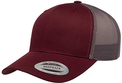 Yupoong Unisex Einzelbett Cap, Kastanienbraun/Grau, Einheitsgröße
