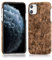 NALIA Kork Hülle kompatibel mit iPhone 11, Natur-Holz Hardcase Design Cover Muster Schutzhülle Dünn, Holzhülle Handy-Tasche Cork Phone Case Backcover Handyhülle Bumper, Motiv:Dark Cork