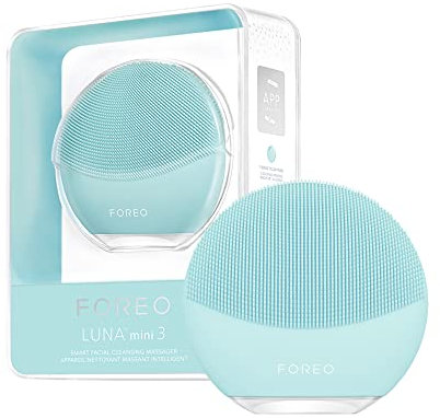 FOREO LUNA mini 3 Gesichtsreinigungsbürste - Gesichtsmassagegerät elektrisch, ultrahygienisches Silikon - Einfache Gesichtsreinigung - Elektrischer Gesichtsreiniger - App-verbunden - Mint