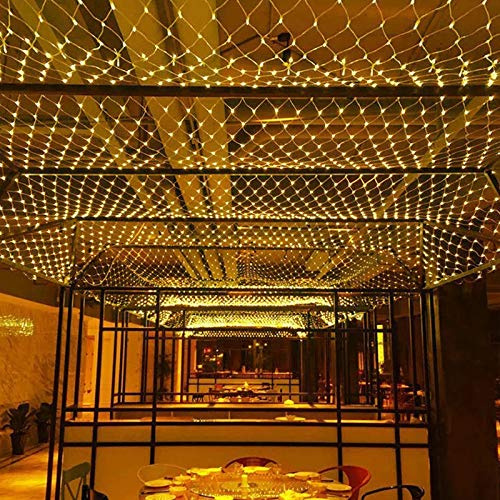WZCXYX Fischernetz Lampe Hotel Hochzeit LED Familienfeier Mesh Lampe Garten Weihnachten Tag Dekoration String Outdoor Wasserdicht(Color:6m*4m)