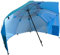 Pincho Sombrilla Playa Grande 220cm tipo tienda con proteccion solar UV50+ antiviento impermeable transpirable 3 posiciones montaje con alas y ventanas incluye piquetas tensores anclaje
