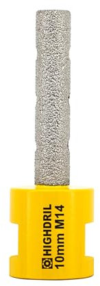 HIGHDRIL Mèche de fraisage diamant pour agrandir et façonner le trou, diamètre 10 mm, foret à sec pour porcelaine, céramique dure, granit et marbre