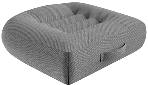 Adult Booster Seat Cushion, Car Seat Cushions for Short People/thick Office Chair Booster Seat Increase Field of View, for Trucks, Car, Office Chair, Home, Wheelchair,angle Lift Seat Cushion (grey)
