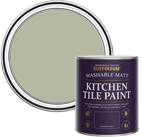 Rust-Oleum Grey water resistant Kitchen Tile Paint in Matt Finish - Tanglewood 750ml